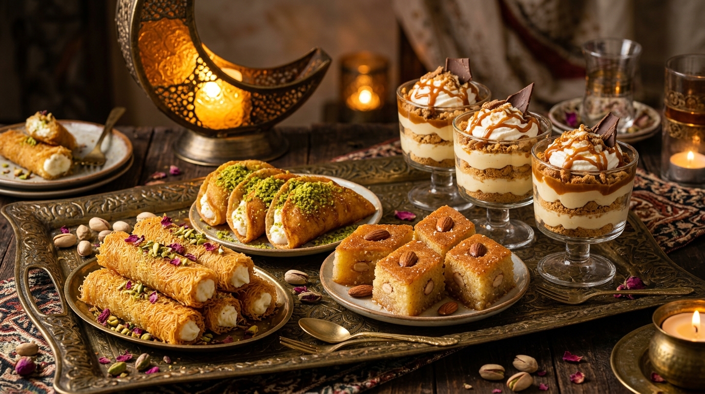 حلويات رمضان السريعة بدون فرن وبمكونات اقتصادية