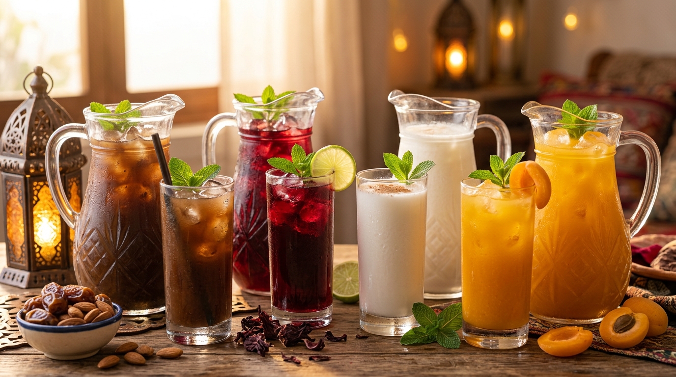مشروبات وعصائر رمضان الطبيعية في البيت