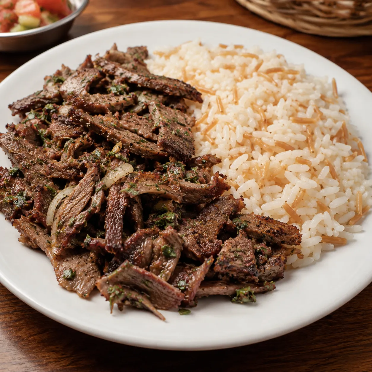 شاورما لحمة + رز