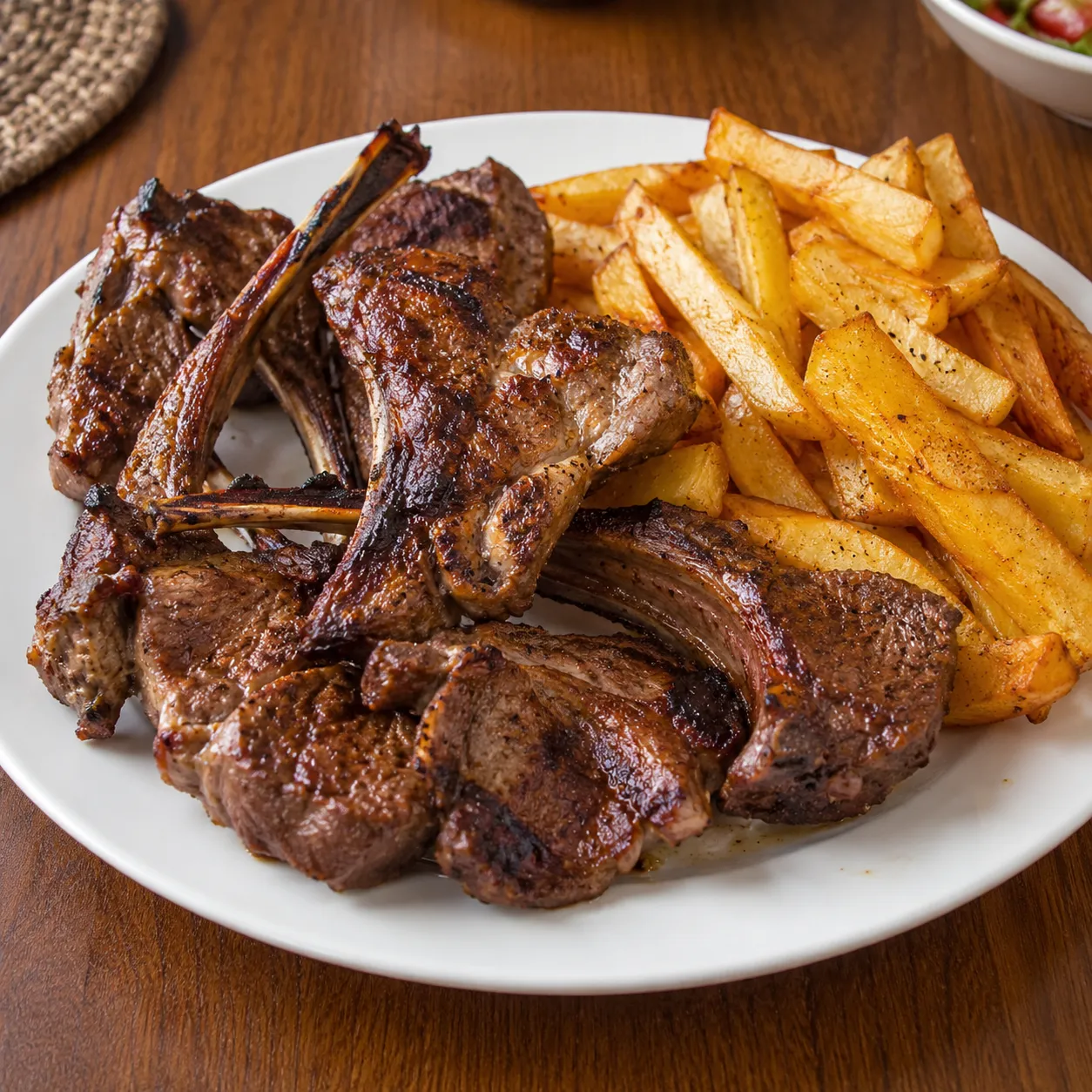 ريش + بطاطس محمرة