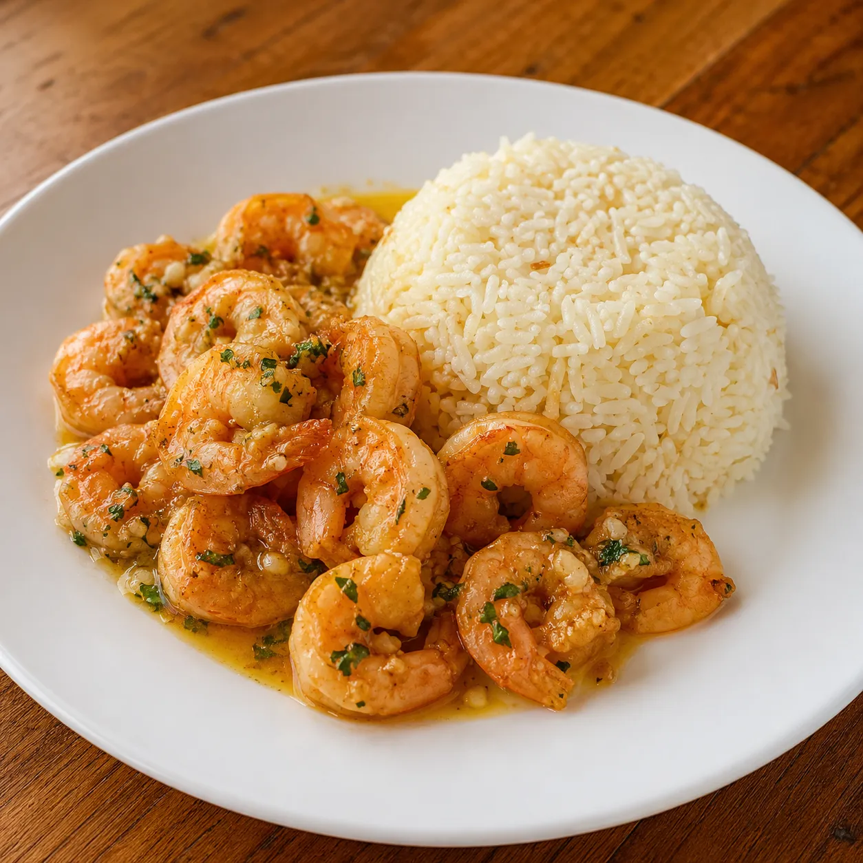 جمبري بالزبدة والثوم + رز